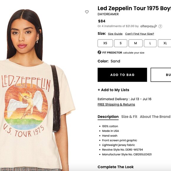 DAYDREAMER distressed Led Zeppelin shirt - Picture 4 of 5